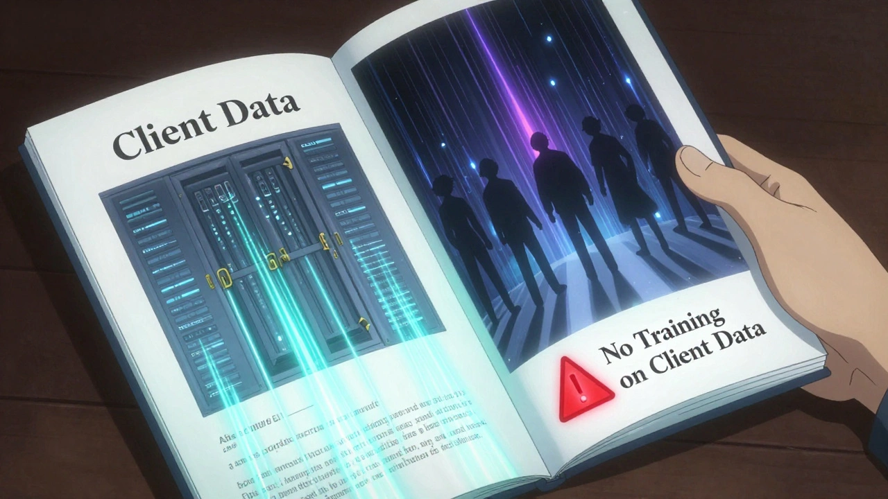 Contrat qui se transforme en flux de données, protégeant les informations clients contre l'exploitation.