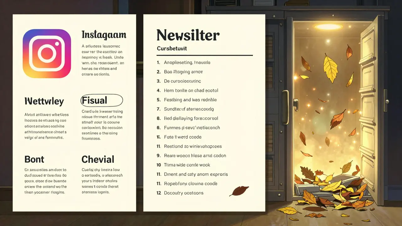 Un article se transforme en plusieurs formats avant de s'archiver doucement, une feuille indiquant une tendance future revient vers lui.