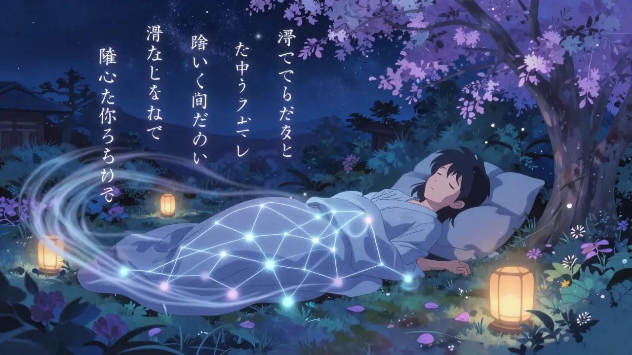 Un assistant IA en rêve, fusionnant poésie et images en une scène artistique harmonieuse.