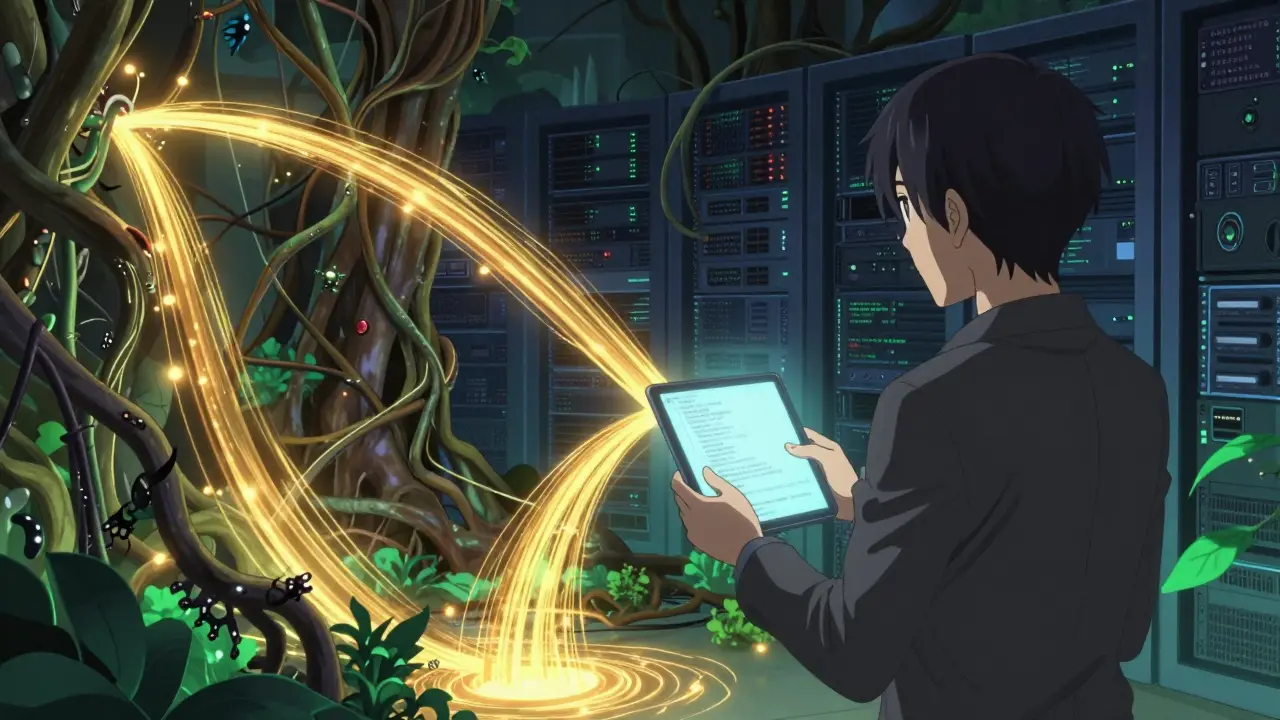 Analyse visuelle du code généré et de la dette technique en arrière-plan.