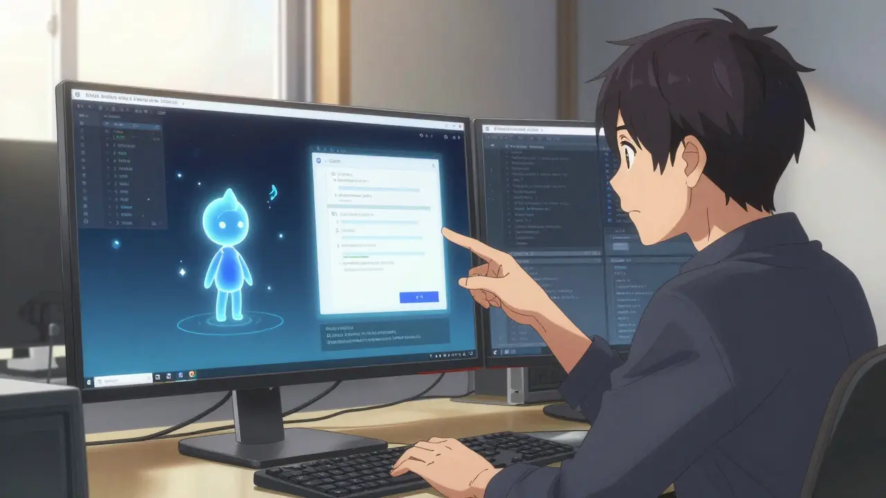 Collaborateur humain et agent IA travaillant ensemble sur un projet logiciel.