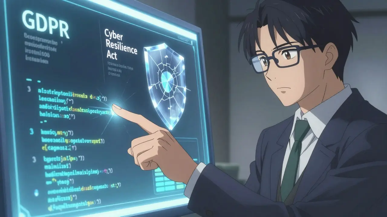 Expert juridique et développeur analysant ensemble la sécurité d'un code généré par IA.