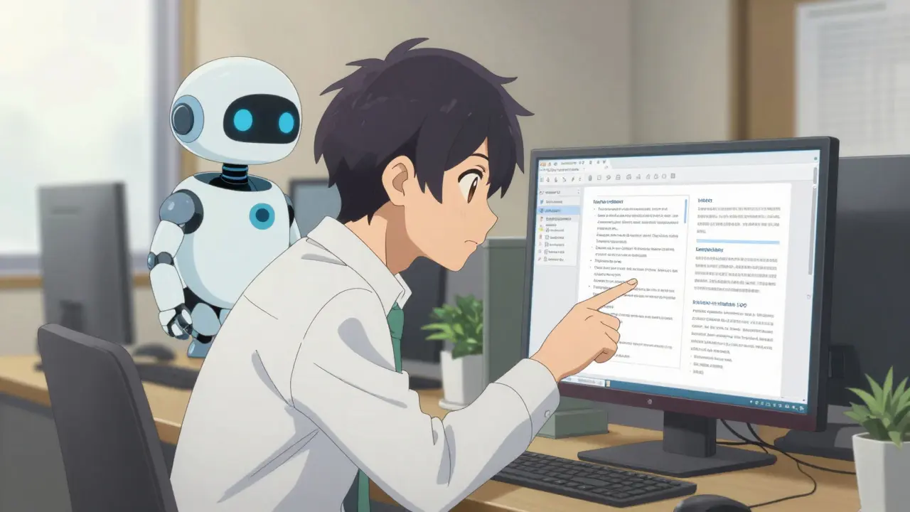 Humain et assistant IA collaborant pour réviser la qualité d'une localisation.