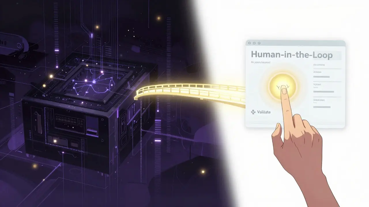 Représentation conceptuelle de l'interaction humaine validant un système d'IA complexe.