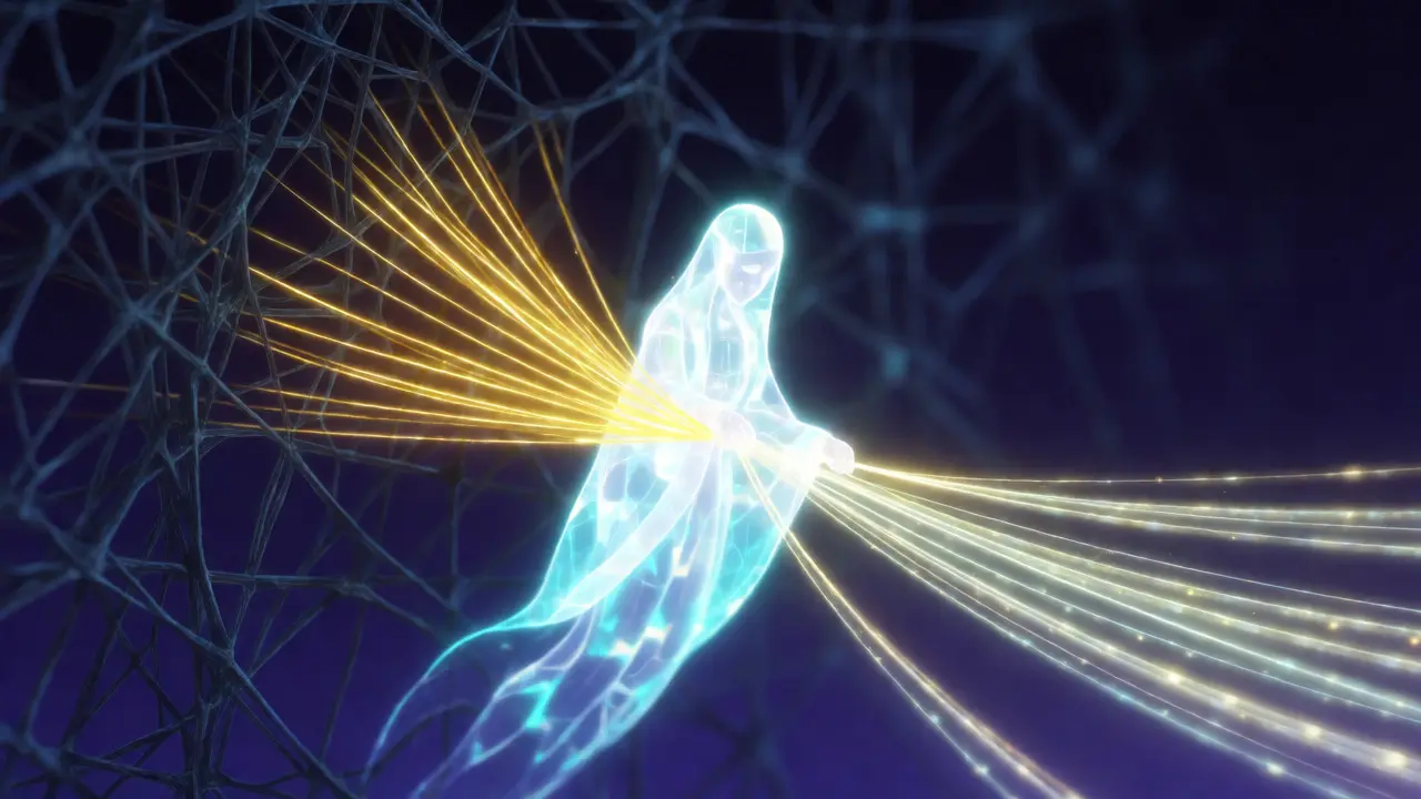Visualisation abstraite du processus RAG par une IA