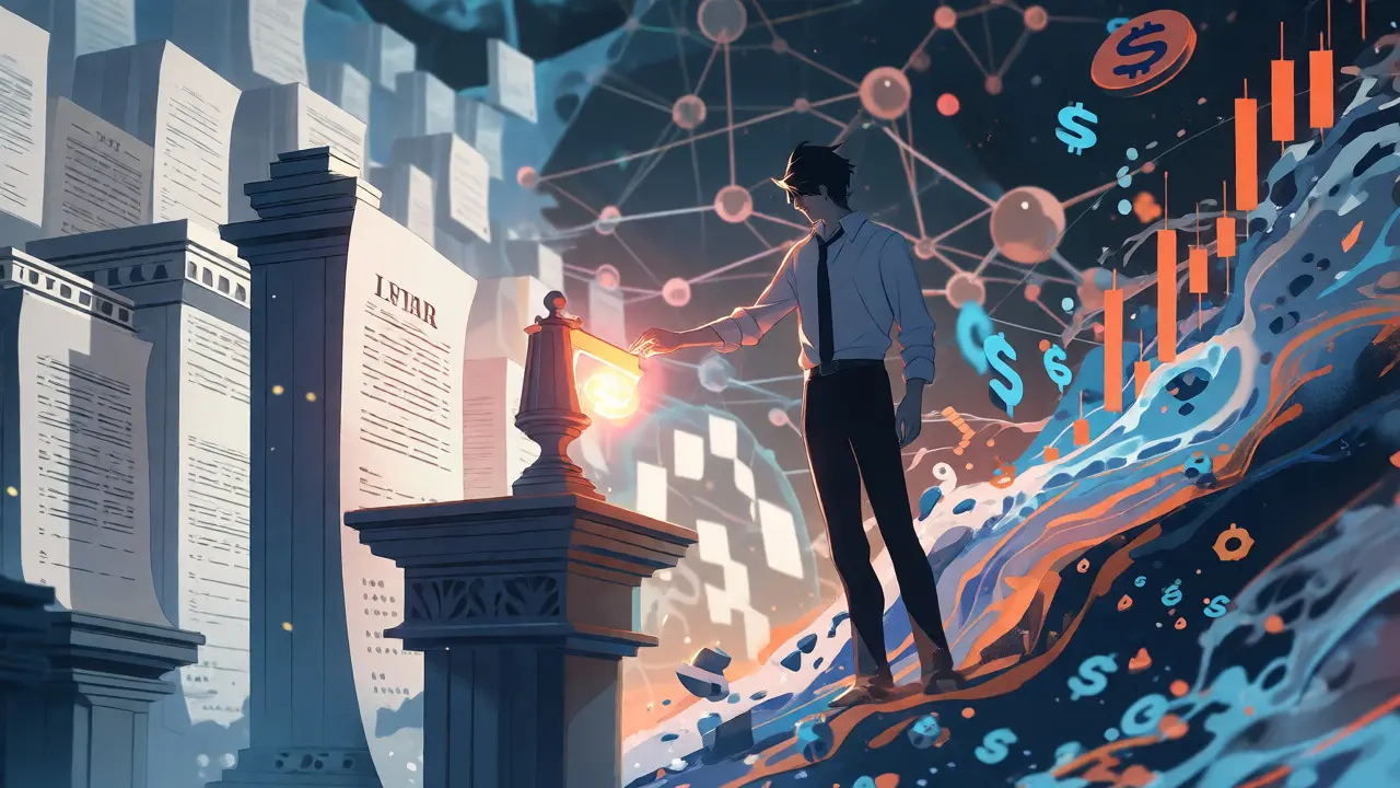 Figure anime reliant les structures juridiques rigides et les flux financiers dynamiques.