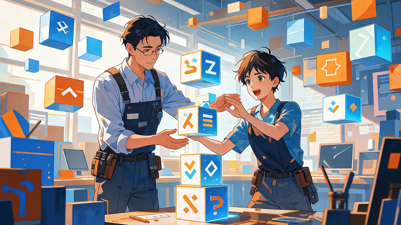 Un mentor anime guide un stagiaire sur le raffinement des données pour le SFT.
